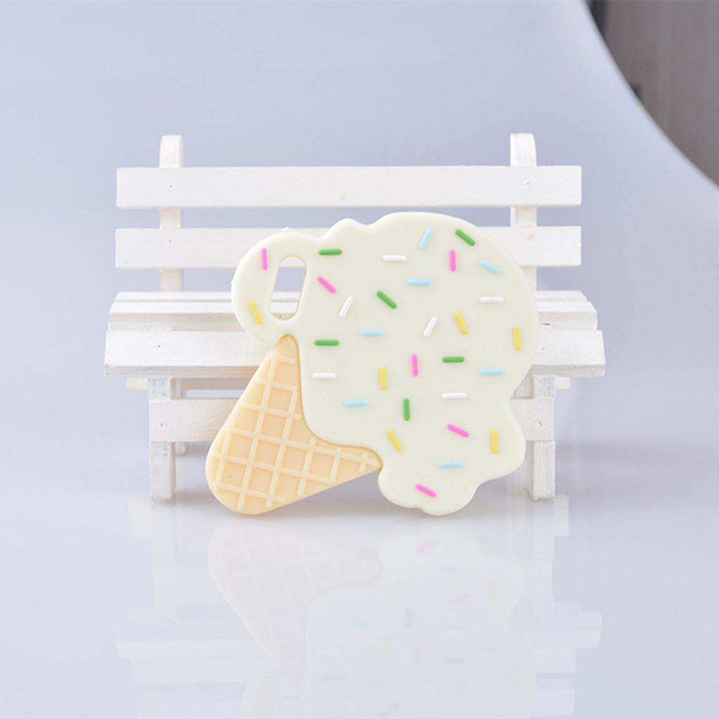 Sunhillsgrace Baby Care Baby Silicone Teething Ice Cream Shaped Nursing Chewing Teether