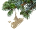 thumbnail image 3 of Christmas Gold Glitter Ornament Sleigh - Set of 12, 3 of 3