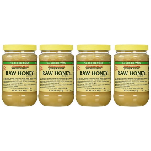 Y.s. Eco Bee Farms Raw Honey - 22 Oz Jars (4 Count (22oz Each))
