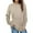 Khaki, variant on Aloohaidyvio 2024 Summer Plus Size Tops,Womens Fashion Winter Solid Round-Neck Pullover Long Sleeve Tops