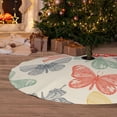 thumbnail image 6 of Lsque Butterfly Print Christmas Tree Skirt, Tree Skirt with Ties or Velcro, Perfect for Holiday Decorations, Halloween, and New Year-36", 6 of 7