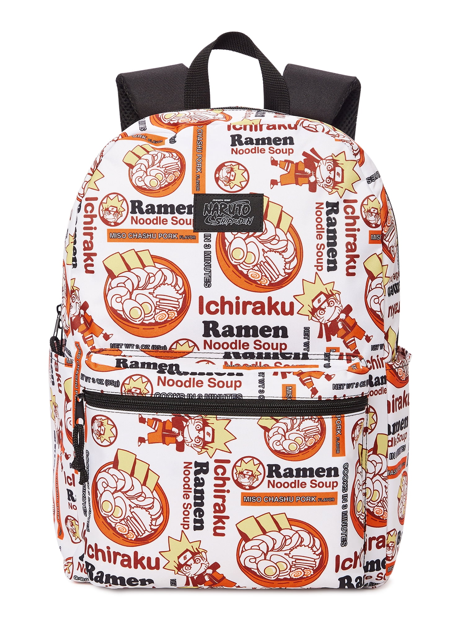 Naruto Shippuden Ramen Noodle Soup Backpack Ichiraku White Orange Laptop Sleeve 