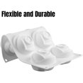 thumbnail image 3 of Molde de silicona para pasteles de 6 cavidades, molde de postre en 3D para hornear cupcakes y mousse, forma de flor de rosa, 3 of 5