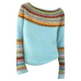 thumbnail image 4 of Tweang Retro Sweaters for Women Warm Winter Sweaters for Women Norwegian Sweater Pullover Sweaters for Women Retro Sweater Knitted Sweater Holiday Sweaters for Women Sky Blue 5xl, 4 of 4