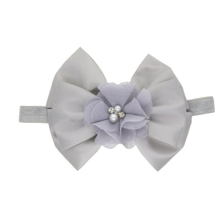

nsendm Bowknot Headbands Solid Baby Floral Hat Stretchy Girls 1PC Accessories Baby Care Big Bow for Baby Girl Hairband F One Size