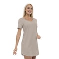 thumbnail image 2 of Women's Casual Dress Loose Fit V-Neck Nightgown, M, Dust, by Ambesonne, 2 of 3