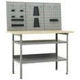 thumbnail image 1 of vidaXL Workbench with Three Wall Panels, 1 of 4