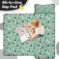 thumbnail image 4 of Light Green Christmas Village Pattern Toddler Nap Mats for Kids Preschool,50"x20" Sleeping Mat Bag or Kids,Toddler Sleeping Bag,Toddler Nap Mat or Daycare, 4 of 6