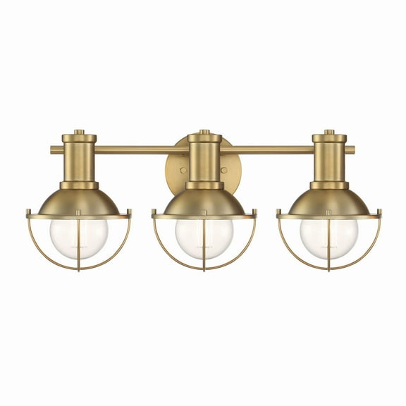Designers Fountain Dalton 3 Light Brushed Gold Bathroom Vanity Light Fixture, D243M-3B-BG