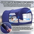 thumbnail image 3 of Carpa para Cama LEEDOR Dream Tents Refugio con Dosel Cabina Azul Marino Twin, 3 of 8
