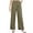 Army Green, variant on Quinlirra Womens Pants Dressy Casual Women's Solid Color High-Waisted Casual Wide-Leg Pants
