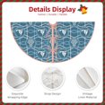 thumbnail image 4 of Daiia Nautical Drawing Merry Christmas Tree Skirt , Xmas Large Lace-up Tree Skirt, Santa Snowflakes Rustic Home Decorations New Year Party Farmhouse Decor-48", 4 of 7