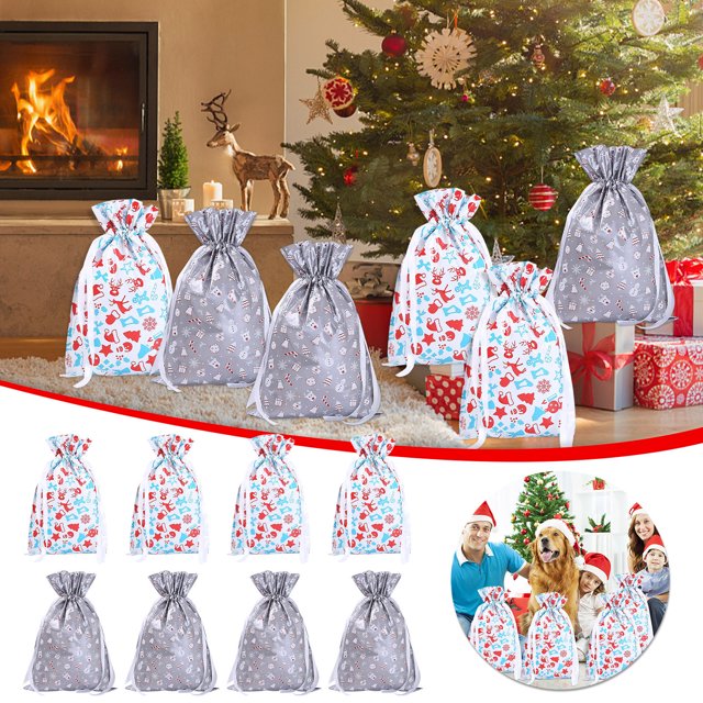 Bolsa de regalo de Navidad Bolsa de regalo con cordón Bolsa de papel de aluminio de Navidad Bolsa de regalo de Navidad Wmkox8yii HFSH2841