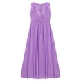 thumbnail image 4 of inhzoy Junior Kids Chiffon Lace Bridesmaid Flower Girl Dress Lavender 10, 4 of 8