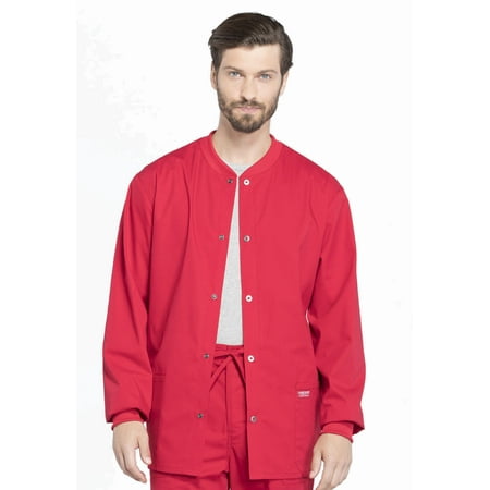 

Cherokee Workwear Professionals Men Warm Up Scrubs Jacket Snap Front WW360