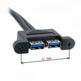 thumbnail image 5 of Chenyang CY Dual Port USB 3.0 Female Panel Type to Motherboard 20Pin Header Cable 50cm Cable, 5 of 6