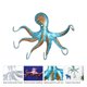 thumbnail image 2 of Tomfeel Pulpo Gancho de pared de hierro para colgar animales Artesanía 6 ganchos Tomfeel Escultura de hierro, 2 of 6