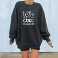 thumbnail image 2 of Fesfesfes Women Flannel Shirt Winter Sexy Round Neck Long Sleeve Tops Christmas Printed Regular Hoodies Sweatshirt Blouse, 2 of 8