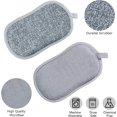 thumbnail image 2 of 24 Pack Multi Purpose Scrub Sponges Non Scratch Microfiber Sponge Cleaning Dish Scrubber Reusable Dish Sponges for Washing Dishes Along with Heavy Duty Scouring Power (Gray), 2 of 4