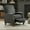Black, variant on Spruce & Spring Classic Push-Back Recliner with Nailhead Trim for Living Room, Dark Gray