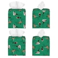thumbnail image 2 of Lsque Duck Mallard Flying Pose Printed Tissue Box Cover Holder, Facial Paper Organizer Dispenser,Square with Bottom Belt, PVC Leather Decorative Organizer, 2 of 8