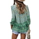 thumbnail image 4 of Sunloudy Blusa de primavera para mujer, camisa bohemia con cuello en V y flores de manga 3/4 con cuello en V, blusas sueltas estilo suéter de otoño para mujer Sunloudy  moda, 4 of 10