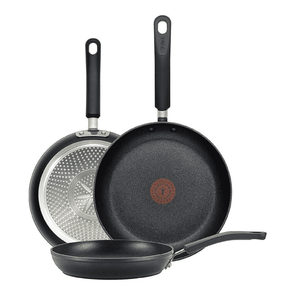 T-fal Professional Nonstick Cookware, 3 piece Fry Pan Set, 8 & 10.5 & 12.5 inch