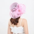 thumbnail image 2 of Clearance! Hontri 1Pc Hat Clearance under $5, Women Fascinator Lady Cocktail Tea Party Church Wedding Bridal Flower Hat On Sale, 2 of 7