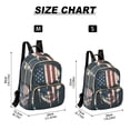 thumbnail image 3 of JIALIOU Mini Backpack Purse for Women Quilted Casual Daypack Small Travel Shoulder Bag, American Skull, 3 of 7