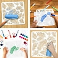thumbnail image 5 of 1Pc PET Leaf Pattern Painting Stencils Hollow Out Drawing Painting Stencils, 5 of 9