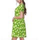 thumbnail image 2 of Easygdp Daisies Flowers para Vestido Transpirable de Mujer, Vestido Suelto de Manga Corta con Pliegues y Bolsillos para el Verano, 2 of 6