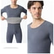 thumbnail image 3 of Qarigey Conjunto de ropa interior térmica para hombre, capa base gruesa, vestido cálido, ropa de invierno colorida ajustada pura, pintura interior conjuntos de ropa  Gris claro> 2XL NO14 Qarigey AP013689-18, 3 of 6