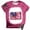 Hot Pink, variant on Womens T Shirt Ladies Comfortable Printing Round Neck Short Sleeve Tee Tops Tunic Blouse Shirt Women Hot Pink S