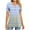 #Light Blue, variant on Xixinqiwan No Boundaries Women Tops ,Plus Size Tshirt for Women Graphic Tees V Neck Summer Short Sleeve Button Down Loose Fit Tops Tunic Blouse