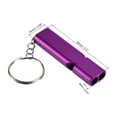 thumbnail image 2 of Uxcell 4Pcs Survival Whistle Double Tubes Whistles Super Loud for Outdoor Purple, 2 of 6