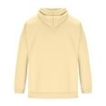 thumbnail image 4 of LpwkSSA Men's Heavyweight Hoodies Fleece Long Sleeve Pullover Sweatshirts Drawstring Collar Hoodies with Kangaroo Pocket Beige XXXL, 4 of 4
