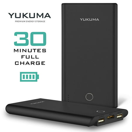 Yukuma Power Bank - Patented Technology Full Recharge in 30 Minutes - 10000 mAH - Portable Charger External Batteries For Phones, Tablets, Cameras [German Engineered] (FCC, CE (Best Power Bank Review Philippines)