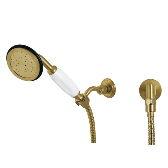 Kingston Brass KX10207BE Vintage Hand Shower Kit, Brushed Brass