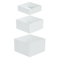thumbnail image 1 of veasfak 3 Pieces Acrylic Boxes for Food Display Cube Risers for Cosmetics Collection 3 4 5 inches, 1 of 9