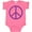 Hot Pink, variant on Inktastic Purple Peace Sign Boys or Girls Baby Bodysuit