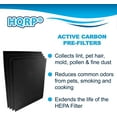 thumbnail image 4 of HQRP 4-Pack Pre-Cut Activated Carbon Filter Compatible with Honeywell HRF-A300 fits HPA300, HA300, HA300BHDB, HPA304, HPA8350, HPA-300, HA-300, HA-300-BHDB, HPA-304, HPA-8350 Series, 4 of 4