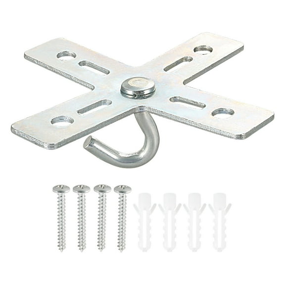 Uxcell Ceiling Hook Kit Cross Design Metal Hanging Plate Mount Hanger Holder Ceiling Fan Light Fixture