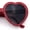Red - Gradient Black, variant on SA106 Polka Dot Print Plastic Heart Shape Cute Womens Sunglasses / Red