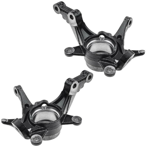 Detroit Axle - 2pc Front Steering Knuckles for Hyundai 2014-2017 Accent, Dodge 2014 Attitude, Steering Knuckles Assembly Replacement