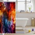 thumbnail image 3 of Manfei Gradient Nebula Shower Curtain 72Wx84L,Celestial Space Bathroom Shower Curtain,Orange Teal Purple, 3 of 5
