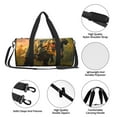 thumbnail image 6 of Haiem Realistic Style Forest Dinosaur Pattern Gym Bag for Women Men, Waterproof Travel Duffel Bags, Personal Item Travel Bag Weekender Bag with Shoes Compartment & Wet Pocket, 6 of 8