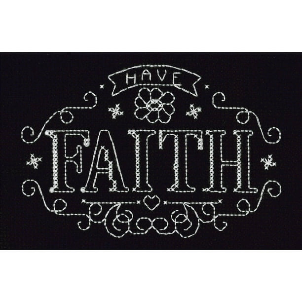Have Faith Counted Cross Stitch Kit, 4" x 6", 14-Count - Walmart.com