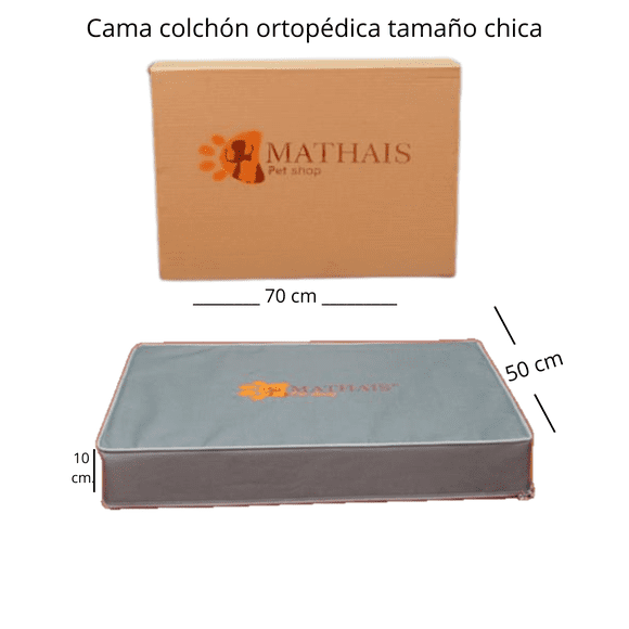Cama colchón ortopédica para perro chica