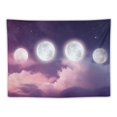 thumbnail image 5 of Shiartex  Purple Cloud Tapestry Wall Hanging, Moon Phase and Star in Purple and Pink Sky Tapestry Night Nature Landscape Tapestry for Girl Bedroom Living Room Dorm Wall Decor 60x50inch, 5 of 6
