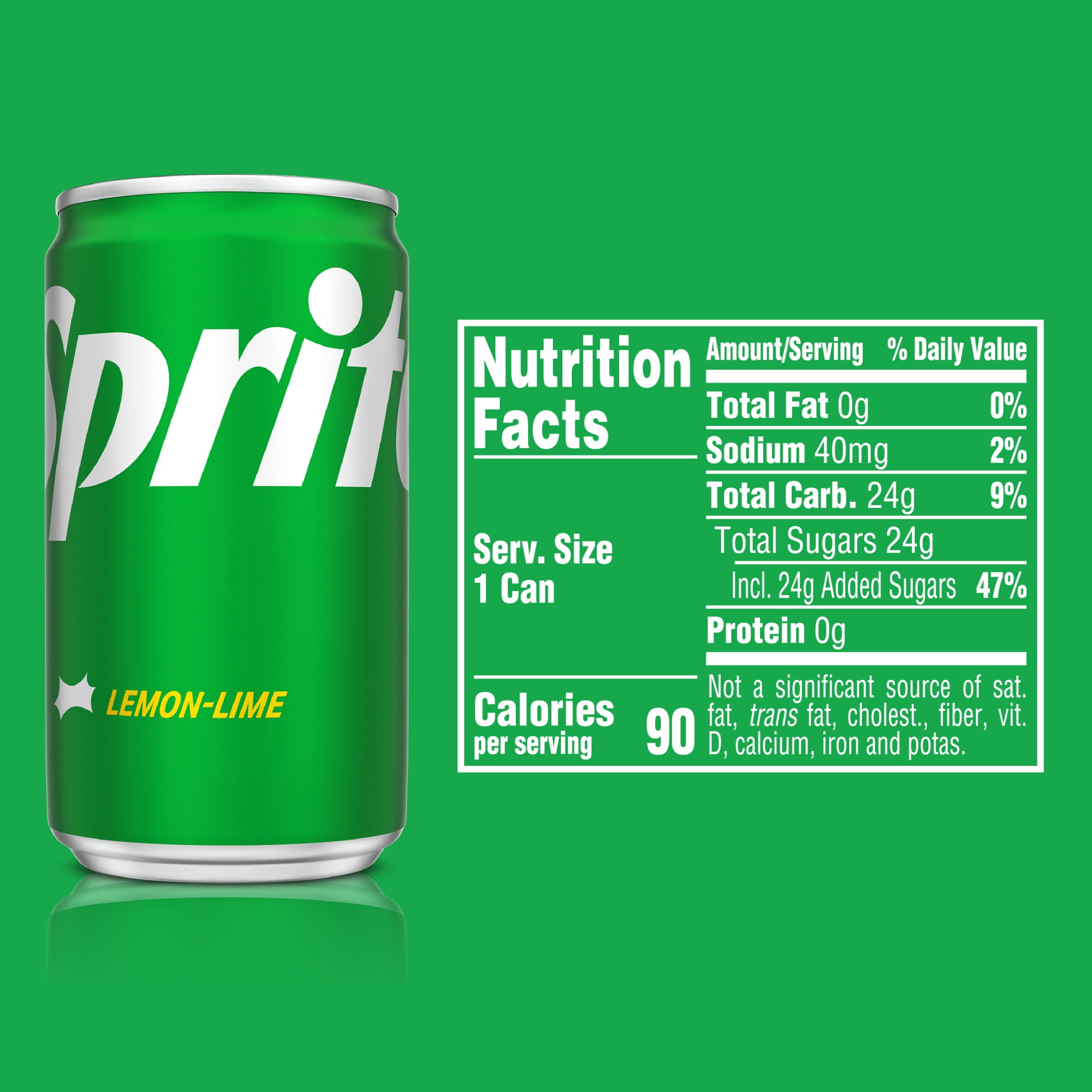 Sprite Mini Clear Lemon Lime Soda Pop Soft Drink, 7.5 fl oz